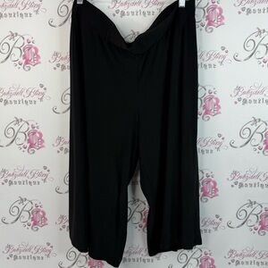 Addition Elle capri cropped pants flowy Elegant Black Wide Leg Pants